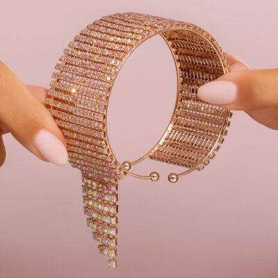 Crystal Cascade Statement Bracelet